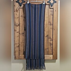 Danier Multi-Color Stripe Fringe Winter Scarf